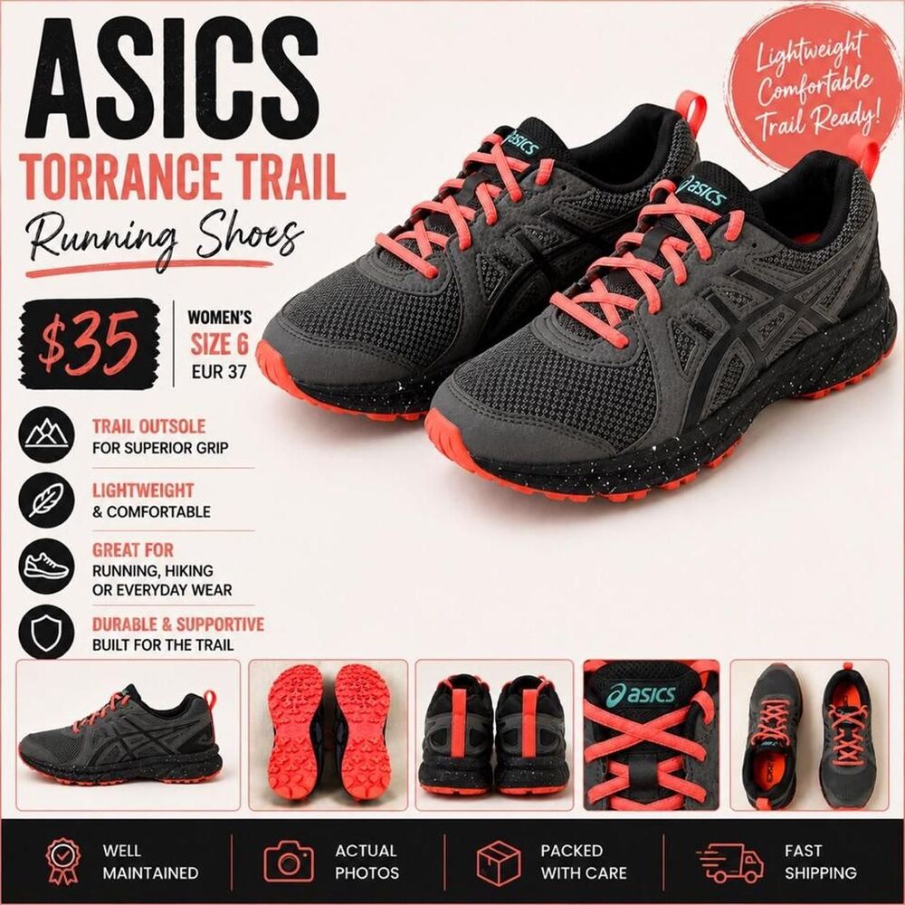 Asics Women's Grey and Black Trainers